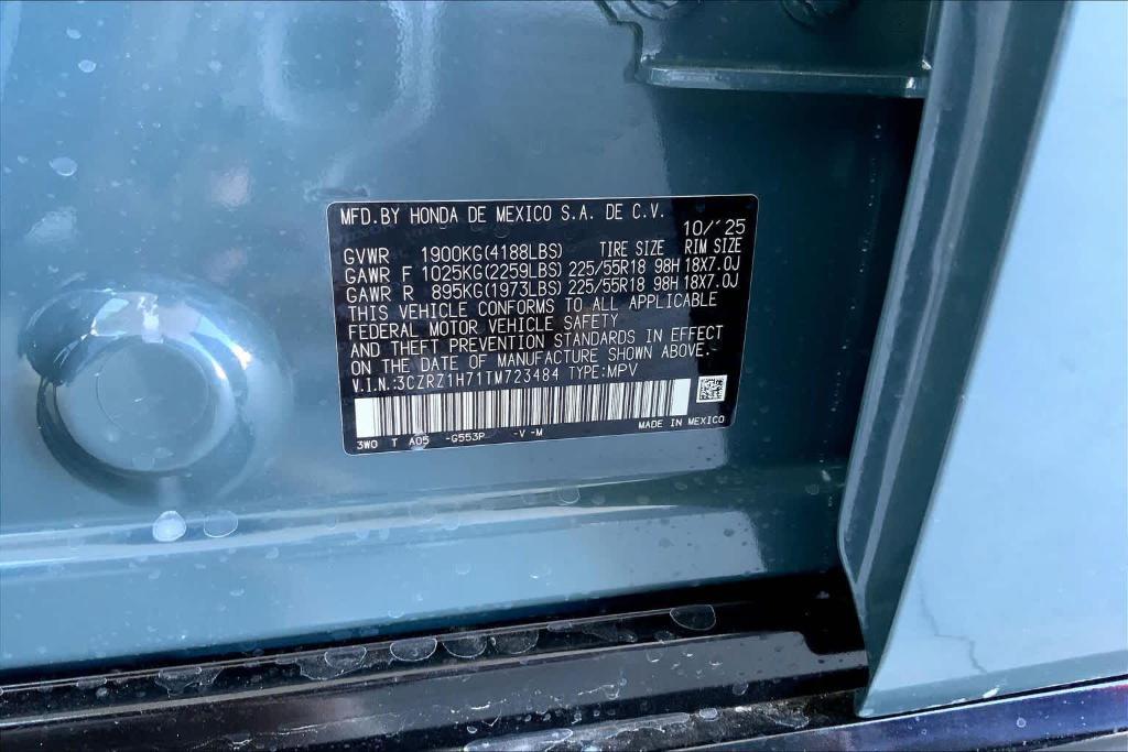 new 2026 Honda HR-V car, priced at $31,955