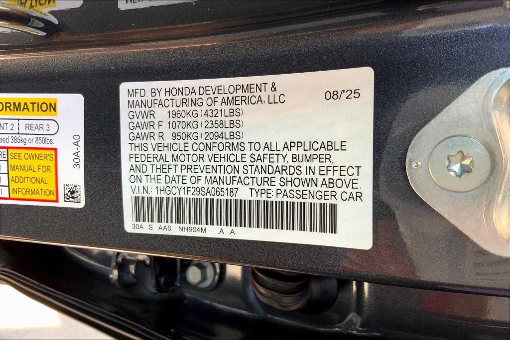 new 2025 Honda Accord car, priced at $28,359