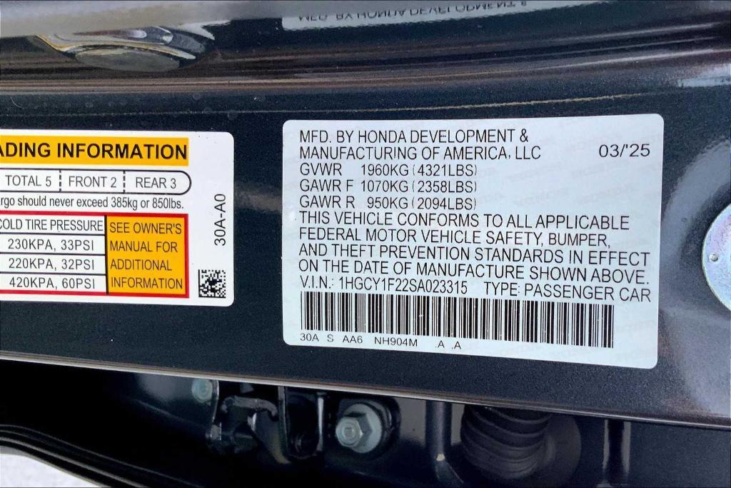 new 2025 Honda Accord car, priced at $28,450