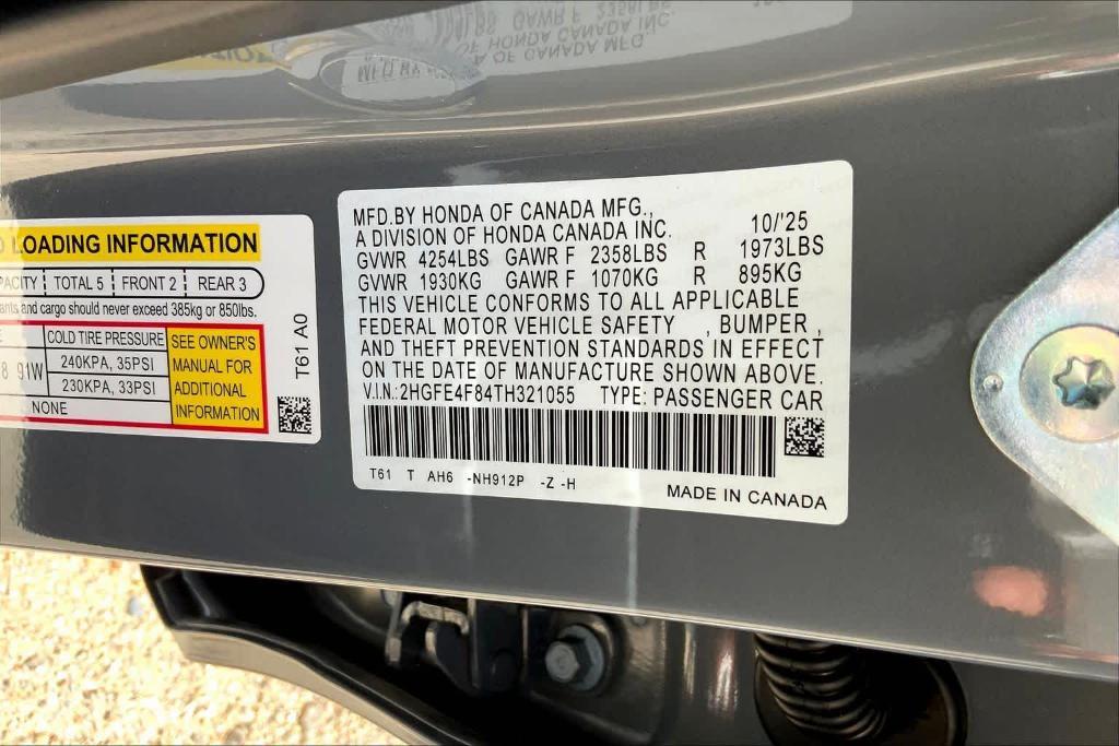 new 2026 Honda Civic Hybrid car, priced at $29,650