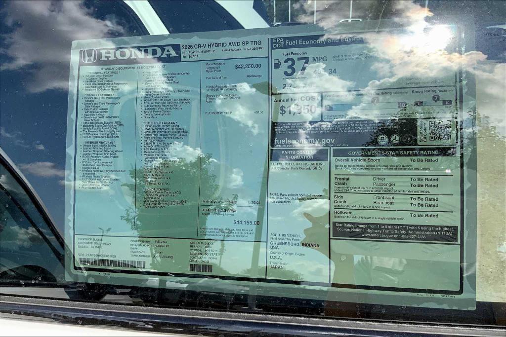 new 2026 Honda CR-V Hybrid car, priced at $41,189