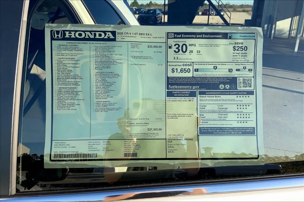 new 2026 Honda CR-V car, priced at $37,305