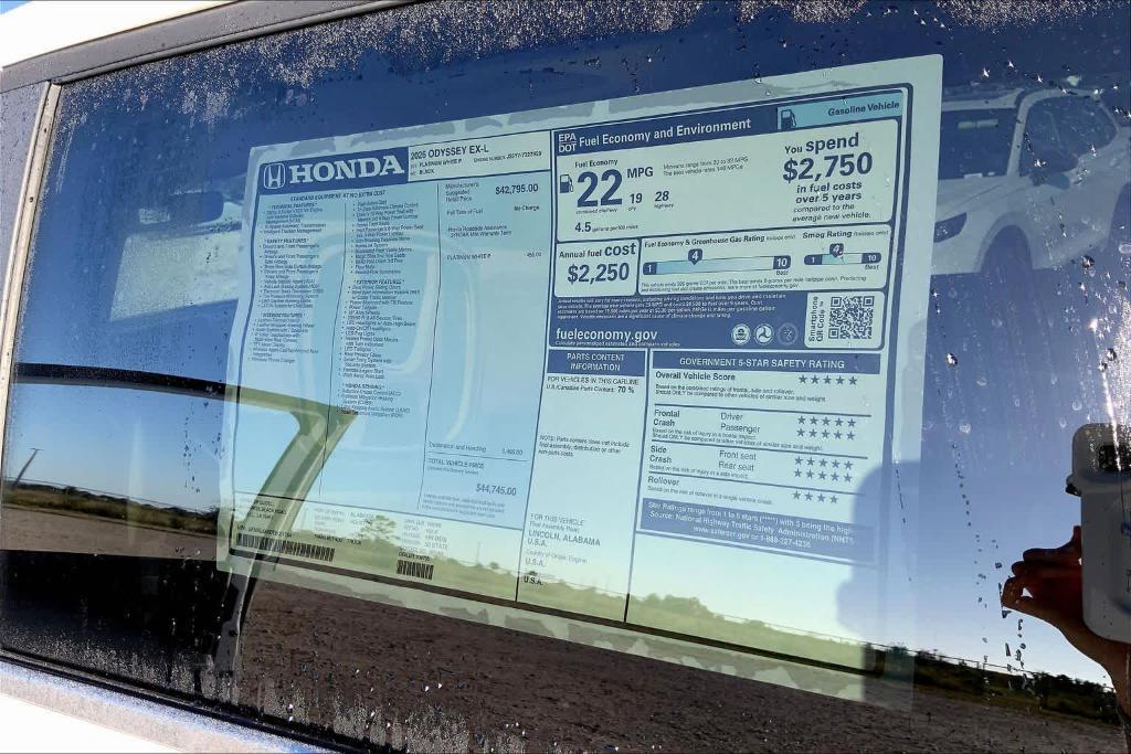 new 2026 Honda Odyssey car, priced at $44,745