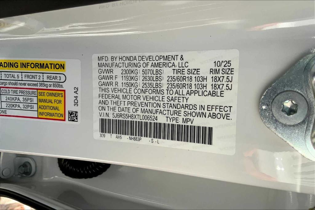 new 2026 Honda CR-V Hybrid car, priced at $40,630