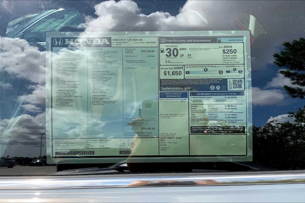 new 2026 Honda CR-V car, priced at $33,575