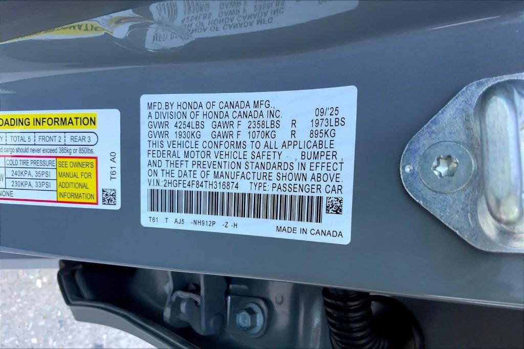 new 2026 Honda Civic Hybrid car, priced at $32,590