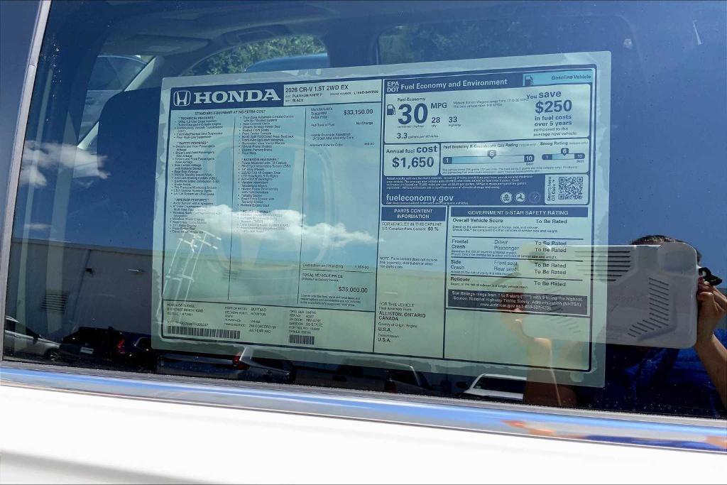 new 2026 Honda CR-V car, priced at $33,418