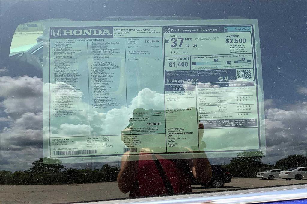 new 2025 Honda CR-V Hybrid car, priced at $41,000