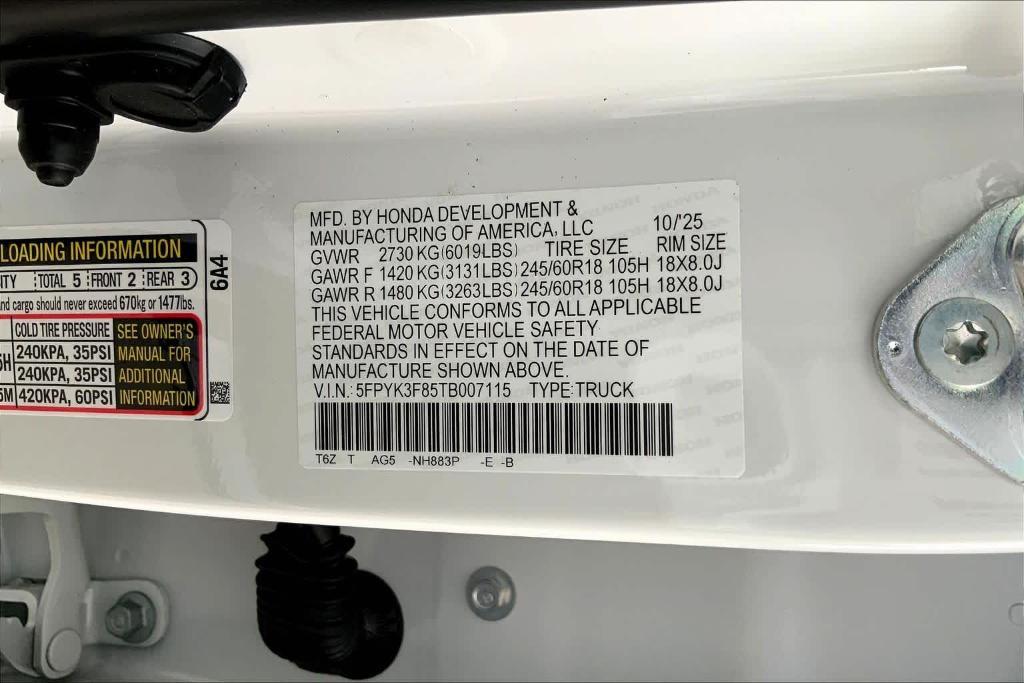 new 2026 Honda Ridgeline car, priced at $47,246