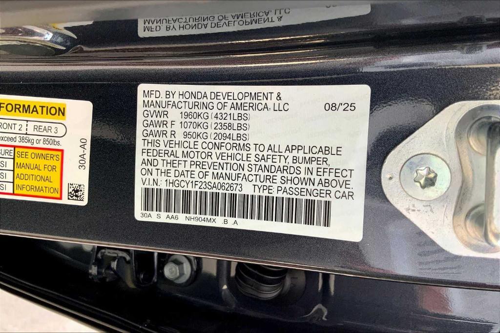 new 2025 Honda Accord car, priced at $28,375