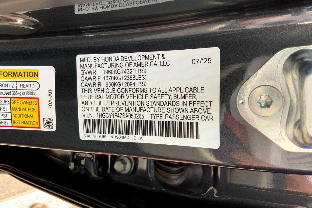 new 2025 Honda Accord car, priced at $30,273