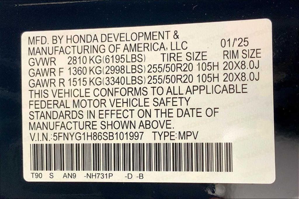 new 2025 Honda Pilot car, priced at $50,178