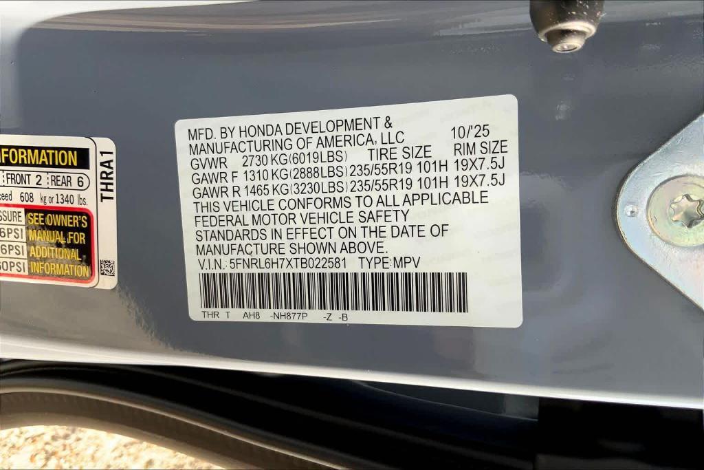 new 2026 Honda Odyssey car, priced at $45,845