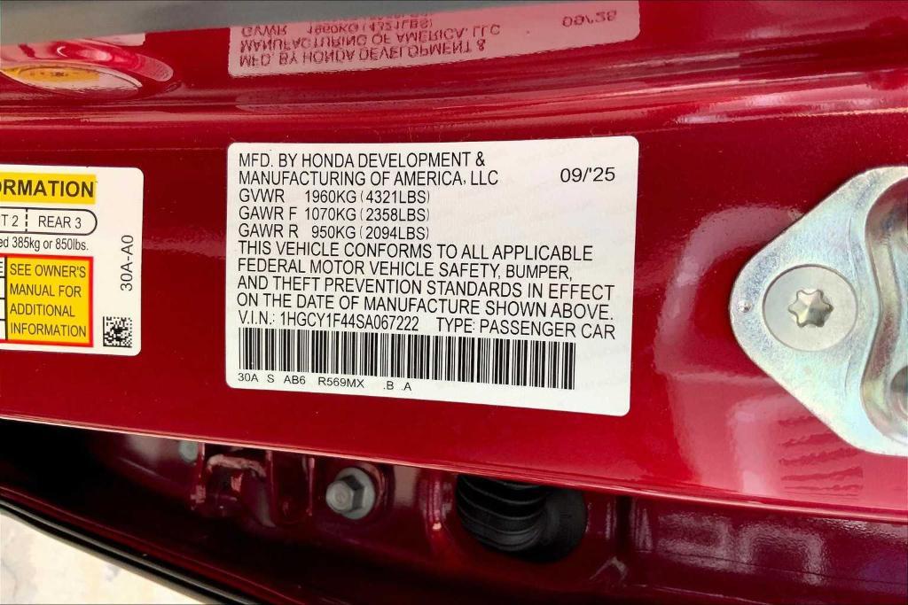 new 2025 Honda Accord car, priced at $30,850