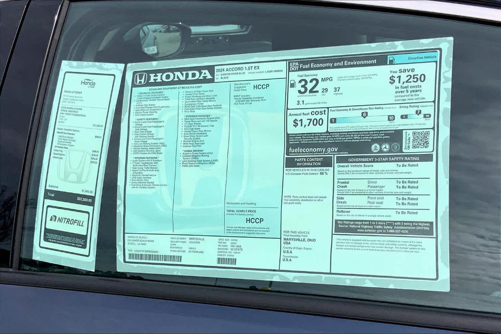 used 2024 Honda Accord car, priced at $29,083