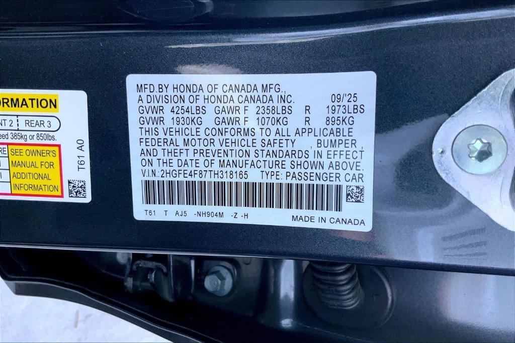 new 2026 Honda Civic Hybrid car, priced at $33,490