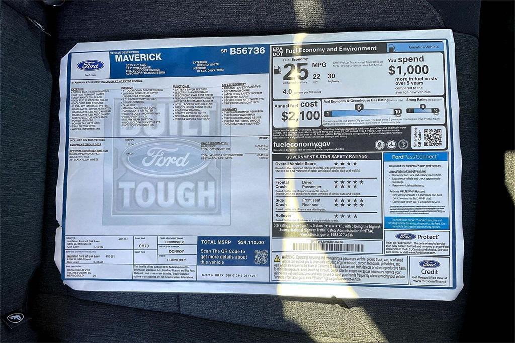 new 2025 Ford Maverick car, priced at $31,135