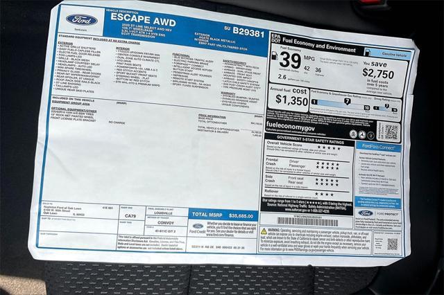new 2025 Ford Escape car, priced at $32,534