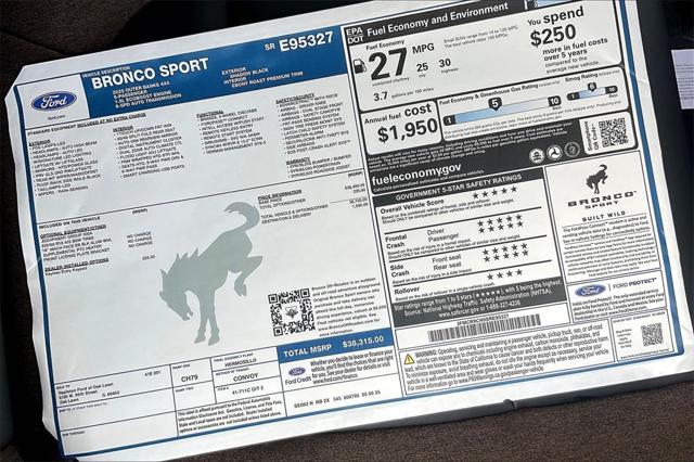 new 2025 Ford Bronco Sport car, priced at $35,240