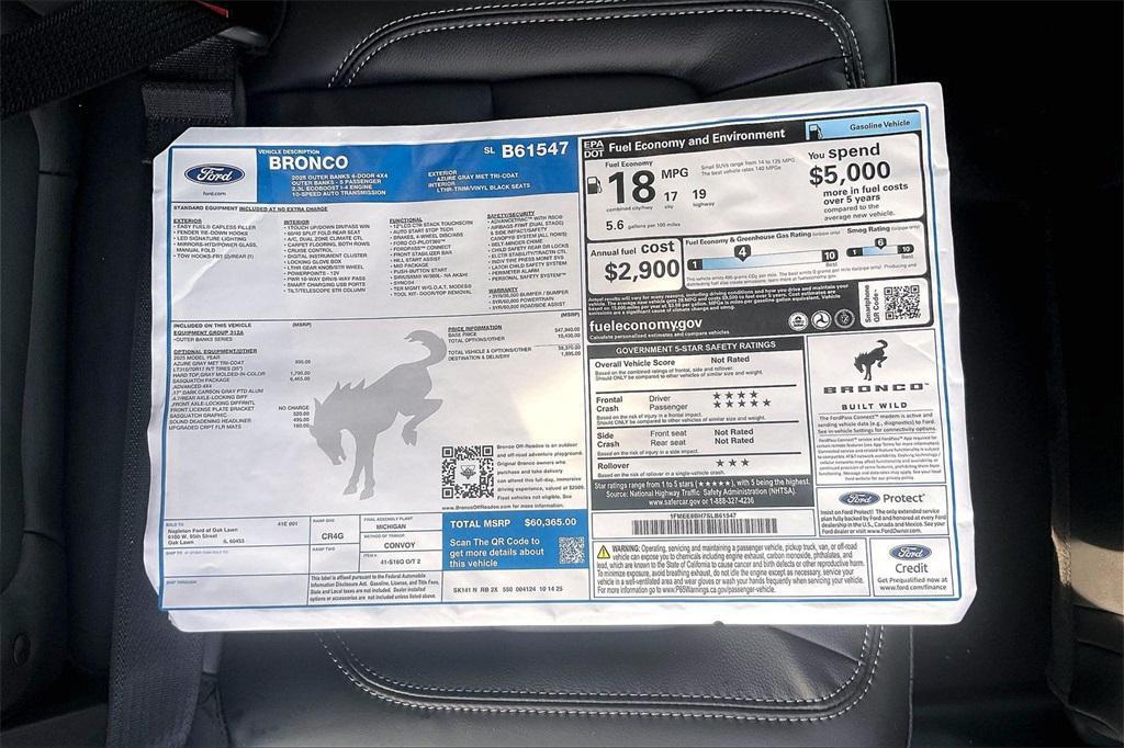 new 2025 Ford Bronco car, priced at $55,024