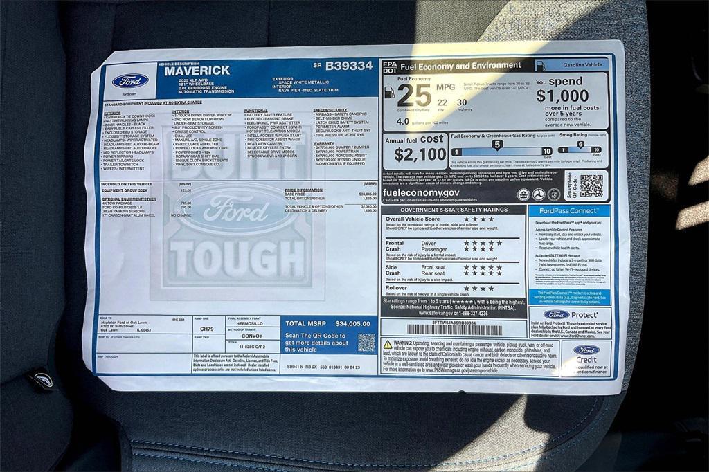 new 2025 Ford Maverick car, priced at $31,041