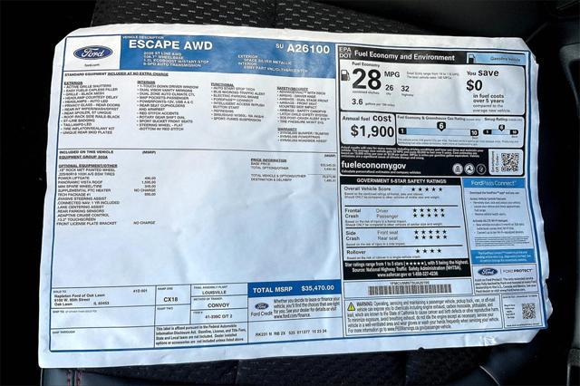 new 2025 Ford Escape car, priced at $32,088