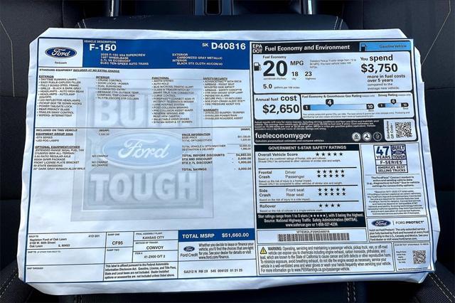 new 2025 Ford F-150 car, priced at $47,669