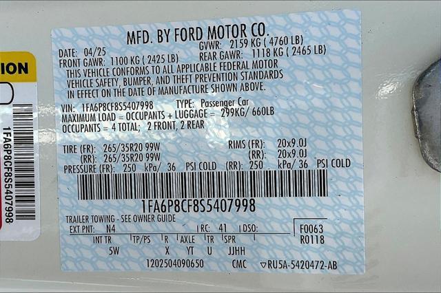 new 2025 Ford Mustang car, priced at $57,685