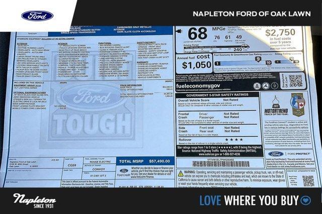 new 2023 Ford F-150 Lightning car, priced at $55,247