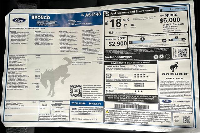 new 2025 Ford Bronco car, priced at $63,945