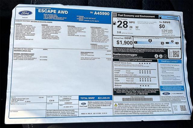 new 2025 Ford Escape car, priced at $25,363