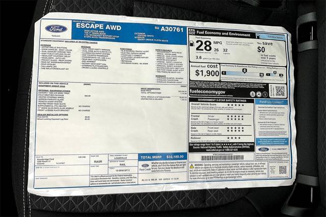 new 2025 Ford Escape car, priced at $28,780