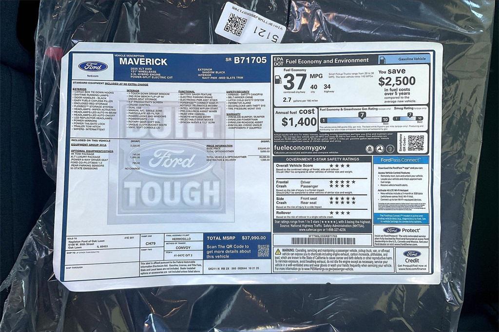 new 2025 Ford Maverick car, priced at $34,588