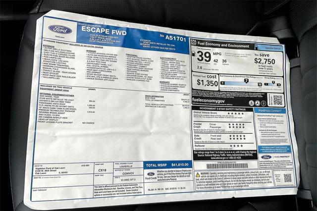 new 2025 Ford Escape car, priced at $37,285