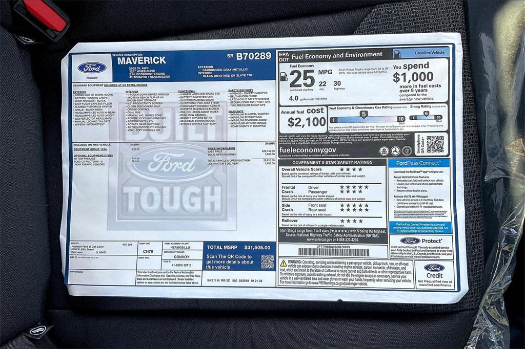 new 2025 Ford Maverick car, priced at $27,682