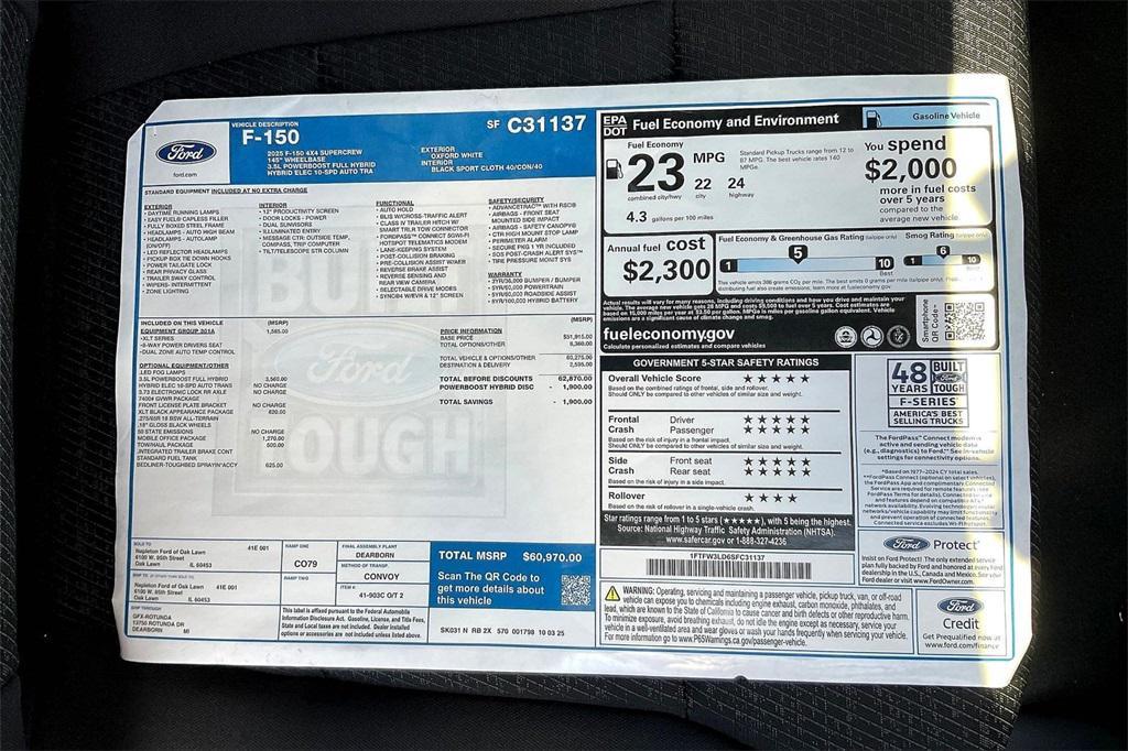 new 2025 Ford F-150 car, priced at $56,418