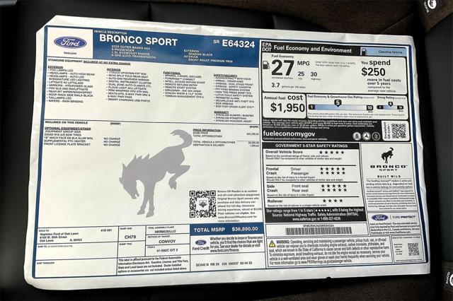 new 2025 Ford Bronco Sport car, priced at $34,318