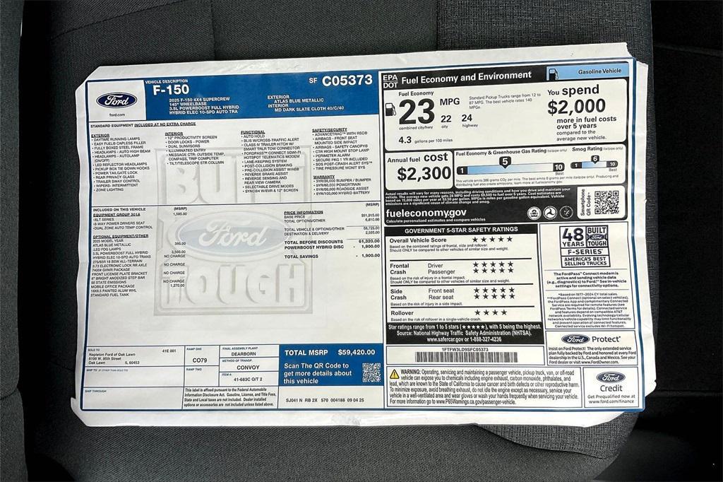 new 2025 Ford F-150 car, priced at $55,659