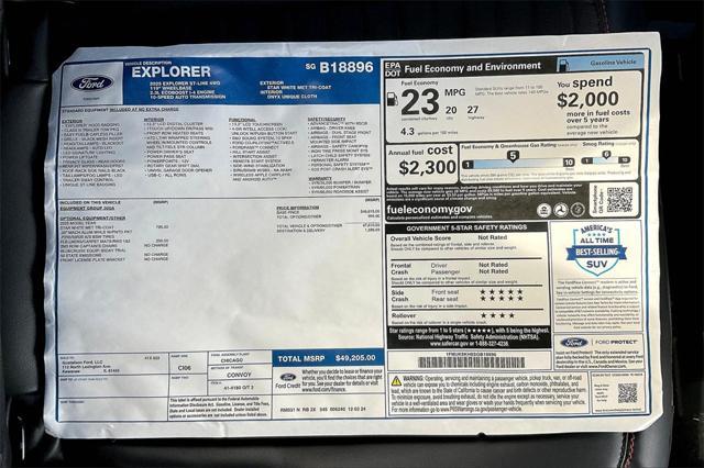 new 2025 Ford Explorer car, priced at $45,499