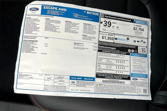 new 2025 Ford Escape car, priced at $34,167