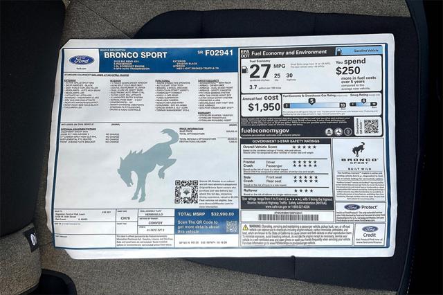 new 2025 Ford Bronco Sport car, priced at $30,911
