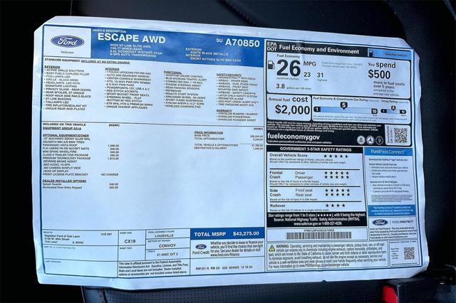 new 2025 Ford Escape car, priced at $39,106