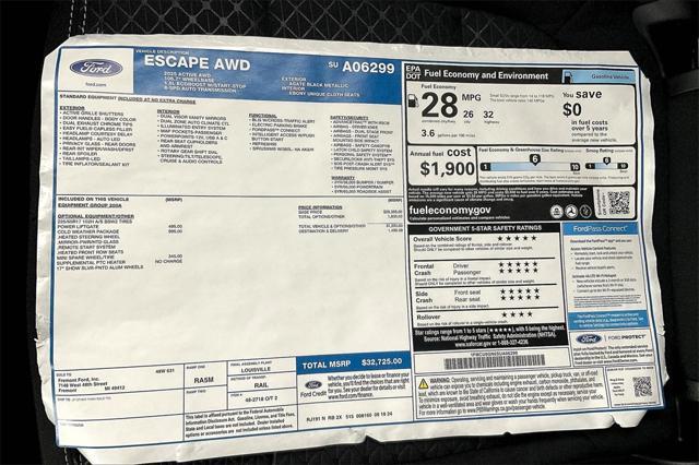 new 2025 Ford Escape car, priced at $29,618