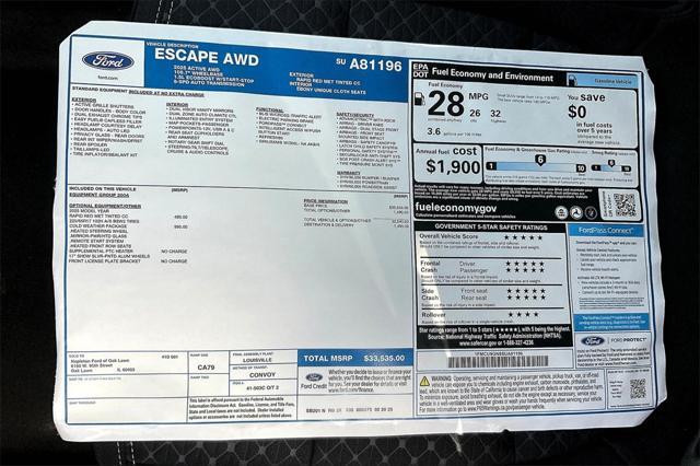 new 2025 Ford Escape car, priced at $30,374