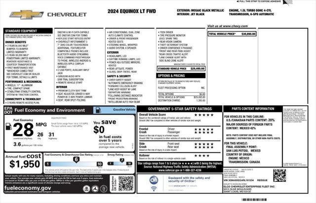 used 2024 Chevrolet Equinox car, priced at $21,799