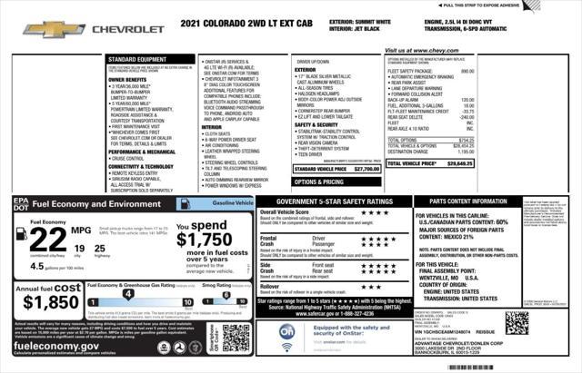 used 2021 Chevrolet Colorado car, priced at $15,199