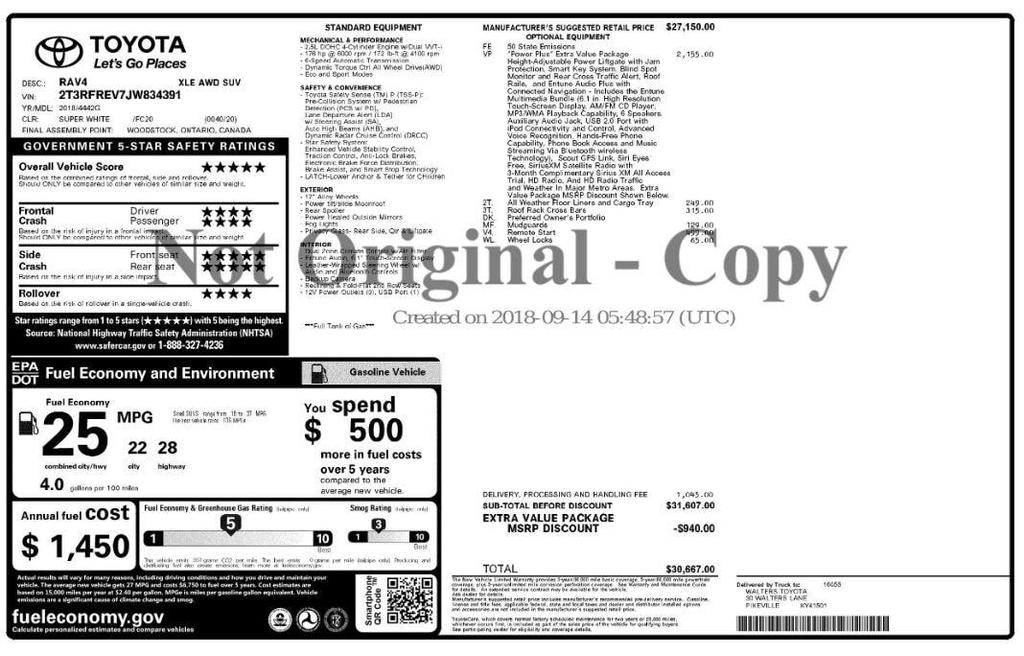 used 2018 Toyota RAV4 car, priced at $14,799