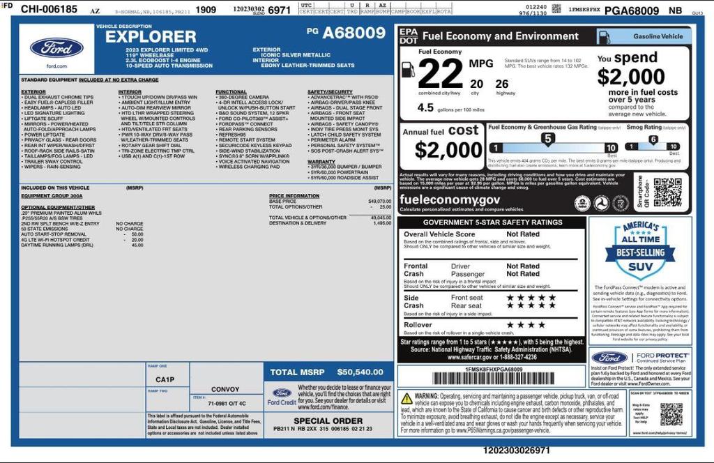 used 2023 Ford Explorer car, priced at $23,799