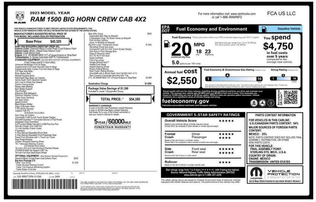 used 2023 Ram 1500 car, priced at $25,299
