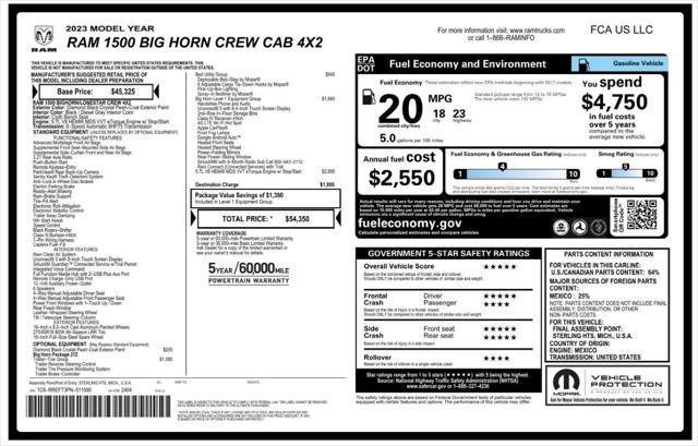 used 2023 Ram 1500 car, priced at $27,499
